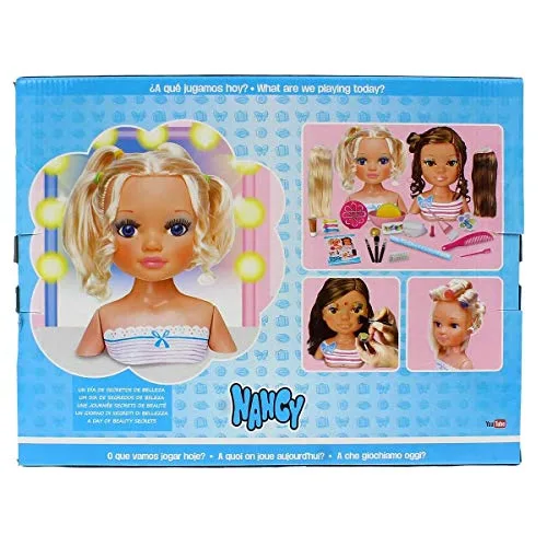 Nancy ▫️ Um Dia de Segredos de Beleza Loira, boneca com cabelo comprido para pentear e maquilhar, com acessórios de beleza como pentes, pincéis, pestanas postiças ou autocolantes, cores variadas 5