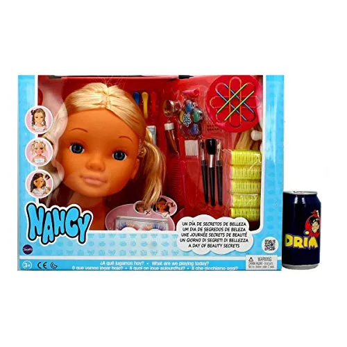 Nancy ▫️ Um Dia de Segredos de Beleza Loira, boneca com cabelo comprido para pentear e maquilhar, com acessórios de beleza como pentes, pincéis, pestanas postiças ou autocolantes, cores variadas 6