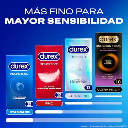 Durex ▫️ Embalagem de preservativos Sensitivo Suave + Sensitivo Contacto Total + Real Feel sem látex, Embalagem económica com 39 preservativos 5