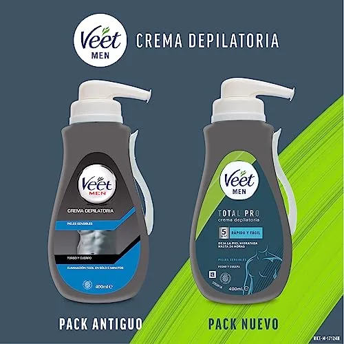 Veet ▫️ Men Creme Depilatório Corporal para Homens, Pele Sensível, 400 ml 5
