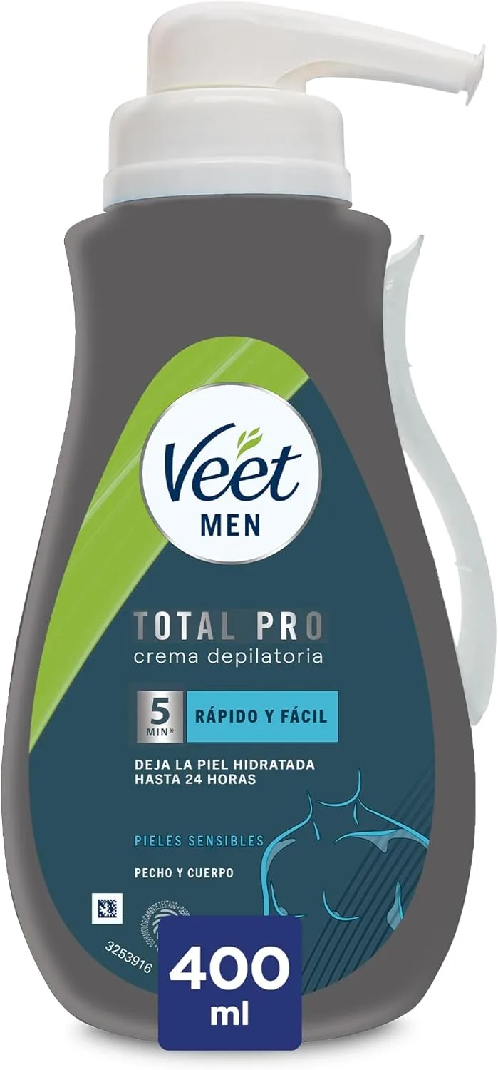 Veet ▫️ Men Creme Depilatório Corporal para Homens, Pele Sensível, 400 ml