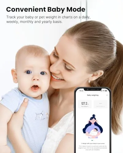 RENPHO ▫️ Balança de casa com Bluetooth, peso, gordura corporal, IMC, pilhas incluídas 3