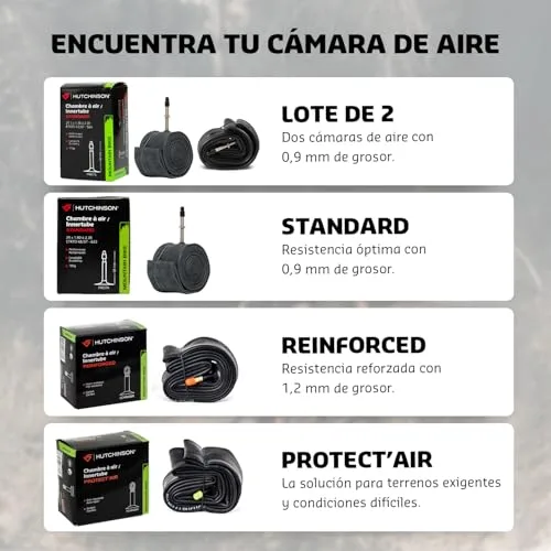 Hutchinson ▫️ Câmara de ar - Padrão - Câmara de ar - Resistente e à prova de furos - Bicicleta de estrada - Válvula Presta e Schräder - Espessura 0,9 mm 5