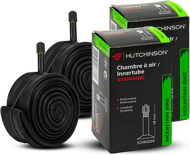 Hutchinson ▫️ Câmara de ar - Padrão - Câmara de ar - Resistente e à prova de furos - Bicicleta de estrada - Válvula Presta e Schräder - Espessura 0,9 mm