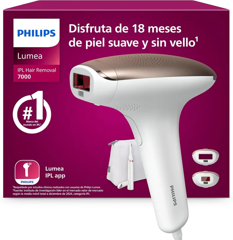 PHILIPS ▫️ Lumea série 7000, aparelho de depilação IPL, alternativa à depilação a laser, com caneta de recorte compacta Satin, 2 acessórios para o corpo e o rosto, modelo BRI921/00