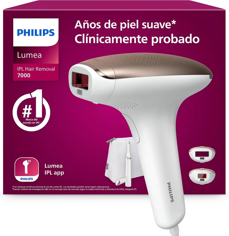 PHILIPS ▫️ Lumea série 7000, aparelho de depilação IPL, alternativa à depilação a laser, com caneta de recorte compacta Satin, 2 acessórios para o corpo e o rosto, modelo BRI921/00