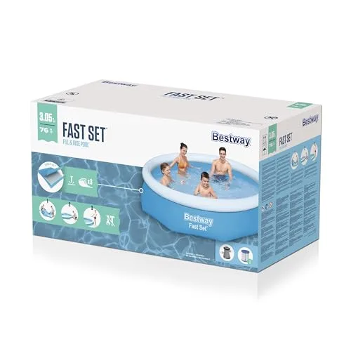 Bestway ▫️ Fast Set Suelo, Azul, 305 x 76 cm 5