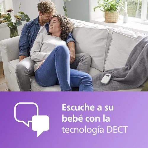 AVENT ▫️ Monitor de bebés Philips com áudio DECT, luz noturna e canções de embalar, intercomunicador bidirecional, alcance de 330 m e autonomia de 18 h, ligação segura, sensor de temperatura, SCD713/26 3