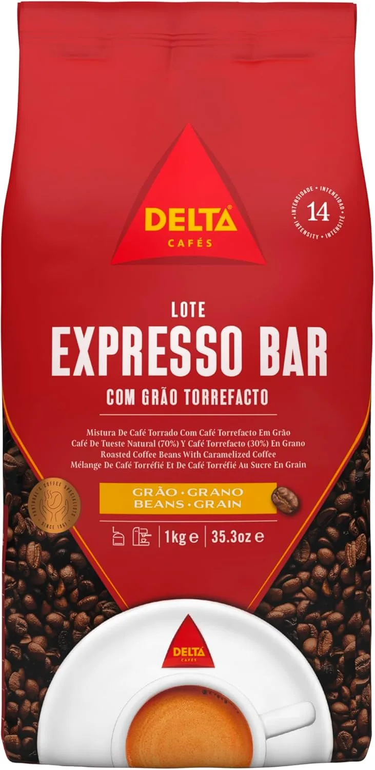 Delta Cafés ▫️ expresso Bar - Café em grão - Estimula os sentidos - Aroma de Robusta da América Central e de África - 1 kg