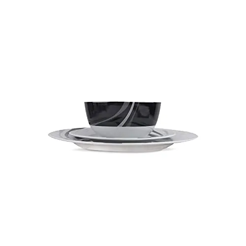 Amazon Basics ▫️ Conjunto de louça de 18 peças, padrão Remolino, 6 serviços 5