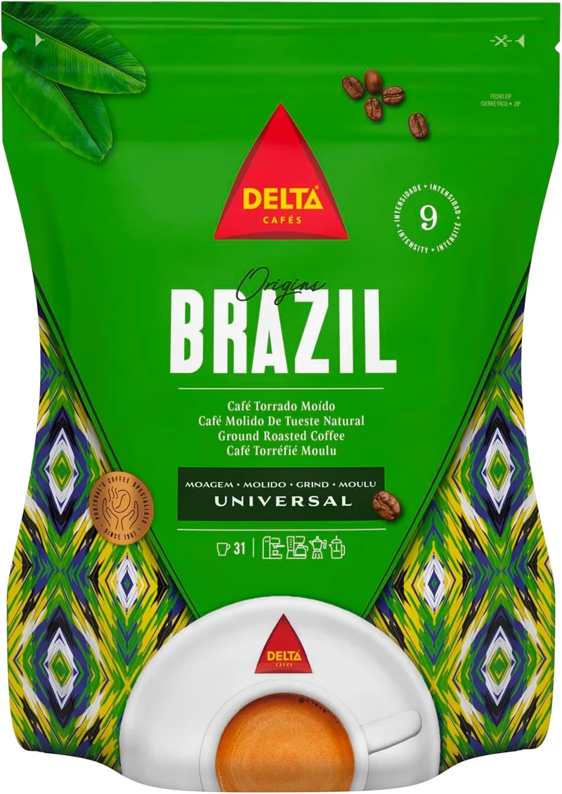 Delta Cafés ▫️ Origem Brasil - Café Moído - Mistura Aromática e Tropical - Doce e Frutado - 220 g