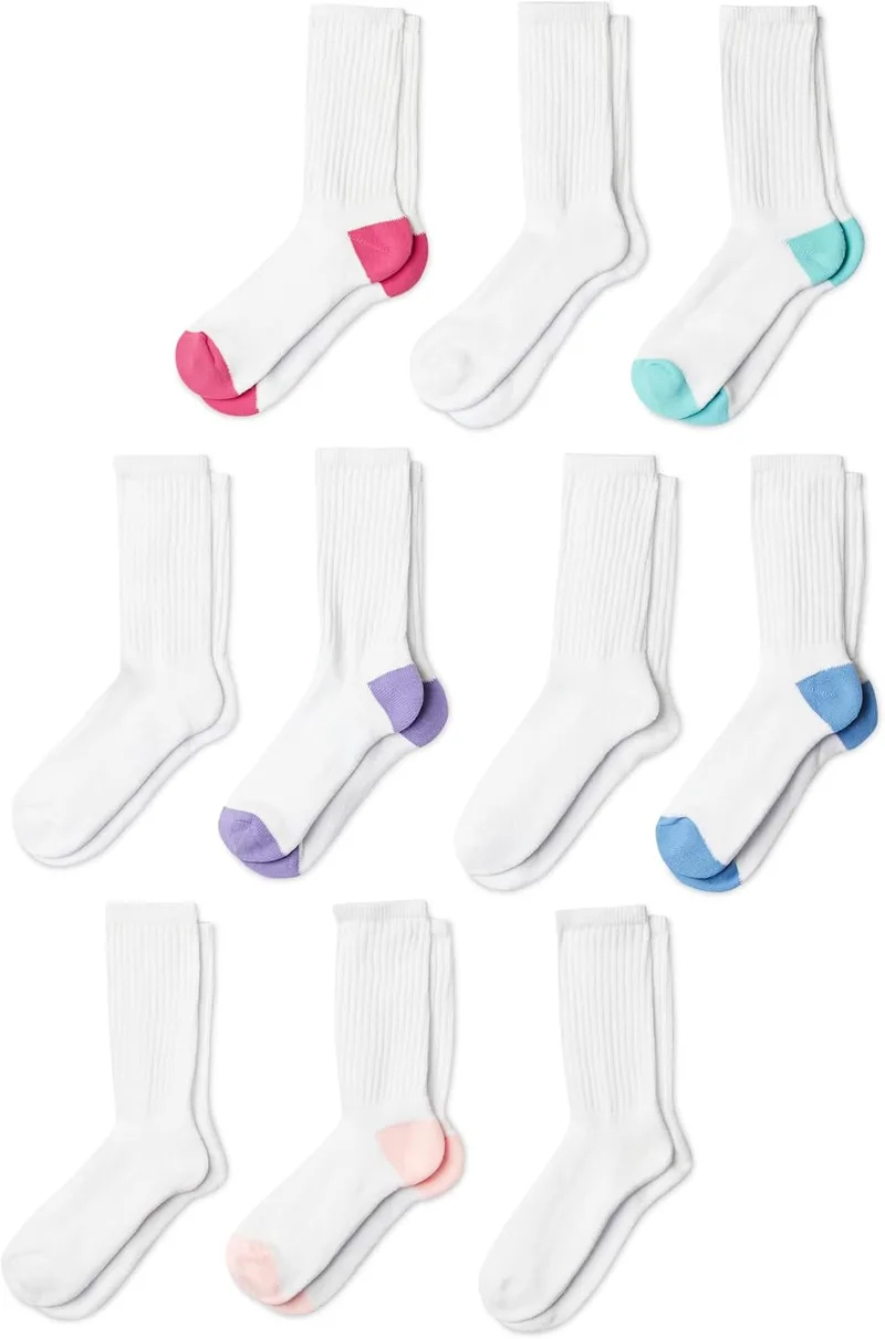 Amazon Essentials ▫️ Meias de algodão ligeiramente acolchoadas para mulher