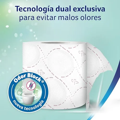 Colhogar ▫️ Protect Cuida&Protege Odor Block 7x6 - Papel higiénico suave e resistente - Embalagem com 42 rolos - 3 camadas - rolos brancos com aroma a talco 5