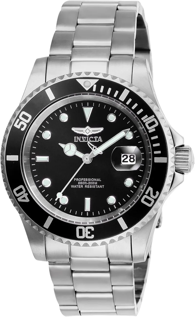 INVICTA ▫️ Relógio de quartzo para homem Pro Diver em aço inoxidável - 40 mm