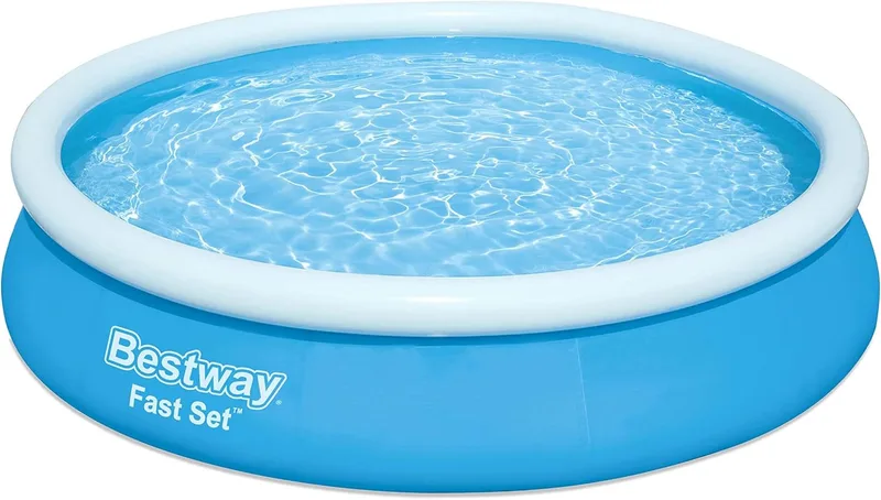 Bestway ▫️ Fast Set - Piscina sem bomba (366 x 76 cm, redonda), cor azul