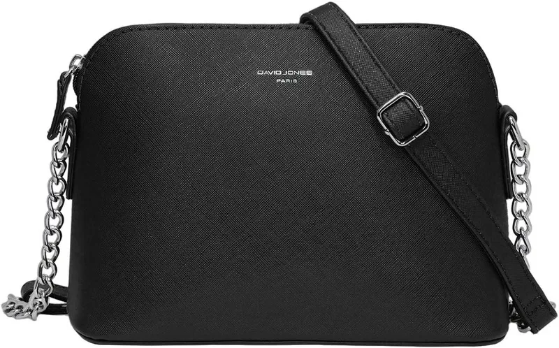 David Jones ▫️ Bolsa de mão pequena Bolsa de ombro com corrente para mulher - Bolsas de mão em couro PU - Bolsa de mão com fecho de correr Bolsa de mão com fecho de correr Pochette Noite Trabalho Moda Vida diária