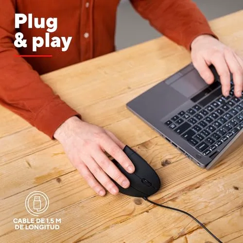 Trust ▫️ Rato Vertical Ergonómico Verto com Cabo USB, Preto 4