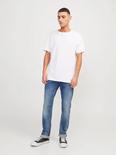 JACK & JONES ▫️ Calças de ganga slim fit de cintura baixa, estilo 5 bolsos, calças de ganga casuais para homem (Reino Unido), cintura 28 a 36 3