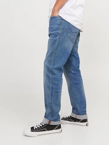 JACK & JONES ▫️ Calças de ganga slim fit de cintura baixa, estilo 5 bolsos, calças de ganga casuais para homem (Reino Unido), cintura 28 a 36 5