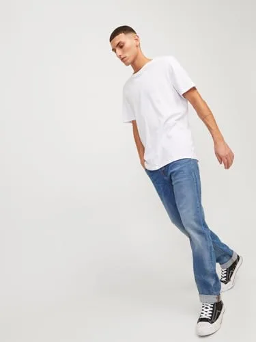 JACK & JONES ▫️ Calças de ganga slim fit de cintura baixa, estilo 5 bolsos, calças de ganga casuais para homem (Reino Unido), cintura 28 a 36 7