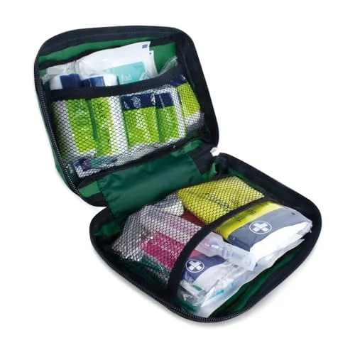 Reliance Medical ▫️ LEWIS-PLAST Kit completo de primeiros socorros com 90 peças para primeiros socorros ao ar livre – kit em conformidade com as normas europeias 2