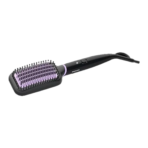 PHILIPS ▫️ Escova alisadora StyleCare, com tecnologia ThermoProtect, revestimento cerâmico, 2 posições de temperatura, cabelo liso natural em 5 minutos, BHH880/00, preto 2