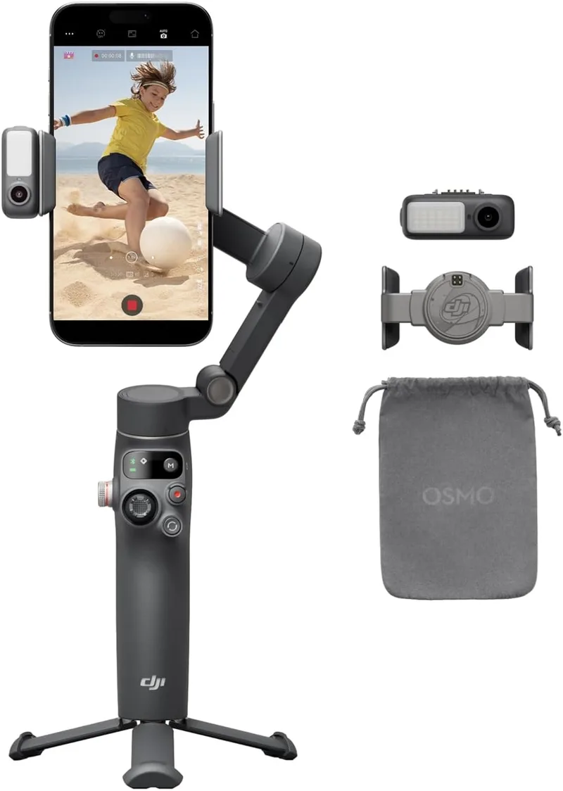DJI ▫️ Estabilizador Osmo Mobile 7P para iPhone e Android, Rastreamento Nativo