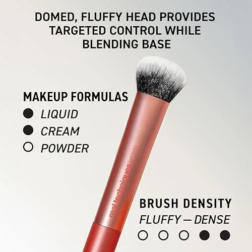 REAL TECHNIQUES ▫️ Kit de esponjas de maquilhagem Everyday Essentials, pincéis de maquilhagem e esponja para misturar maquilhagem, para base, blush e bronzeador, conjunto de 5 peças 4