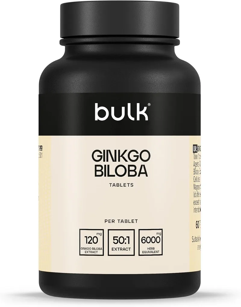 Bulk ▫️ Tablets Ginkgo Biloba 6000mg, 6000 mg, Suplemento muito potente, 60 Tablets, 60 Doses