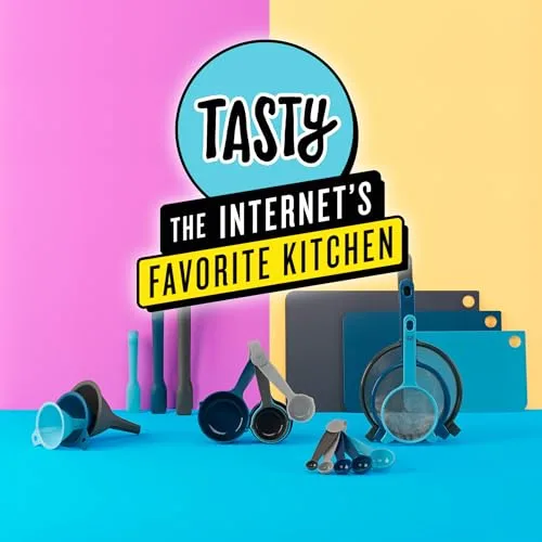 Tasty ▫️ Conjunto de colheres medidoras 10 peças de tamanhos diferentes, adequadas para a máquina de lavar louça, nas cores azul claro, azul escuro e cinzento, empilháveis para poupar espaço 7