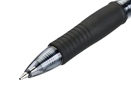 PILOT ▫️ Caixa de 6 G2 Plus - Canetas roller de tinta gel - Retráteis e recarregáveis - Excelente conforto na escrita - Preto - Ponta média 4