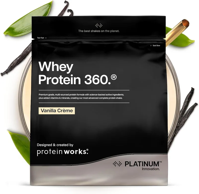THE PROTEIN WORKS ▫️ Batido de Proteína Whey 360 Extreme | Sabor Baunilha Francesa | Rico em proteínas | Glutamina, vitaminas e minerais | 1,2 kg