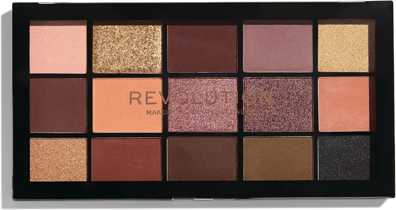 Revolution Beauty London ▫️ Makeup Revolution | Paleta de sombras de olhos Reloaded | Valvet Rose | 15 sombras | 16,5 g