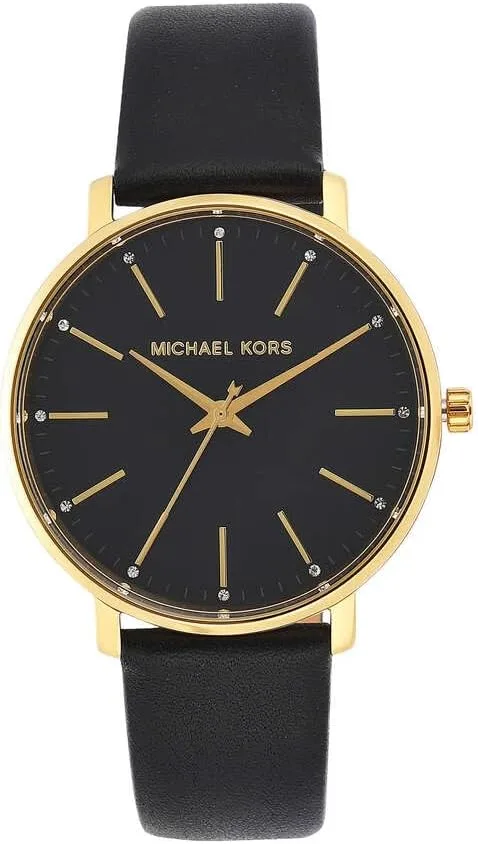 Relógio Michael Kors Pyper para senhora, movimento de quartzo a três ponteiros com bracelete em pele