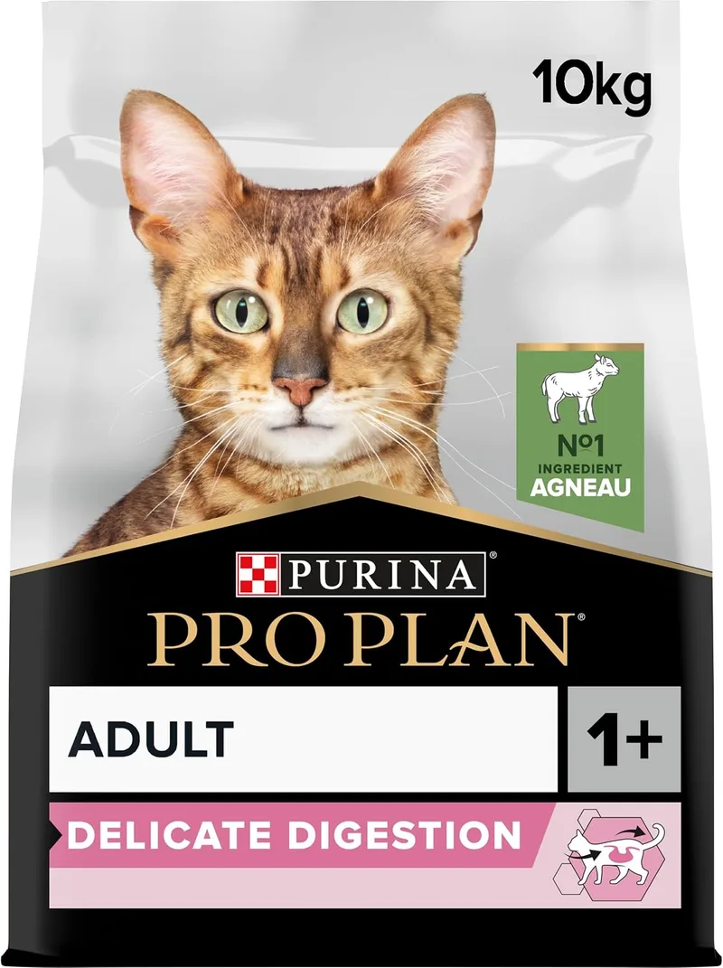 Pro Plan ▫️ Croquetas Delicadas - Ricas em carne de borrego - Para gatos adultos - 10 kg