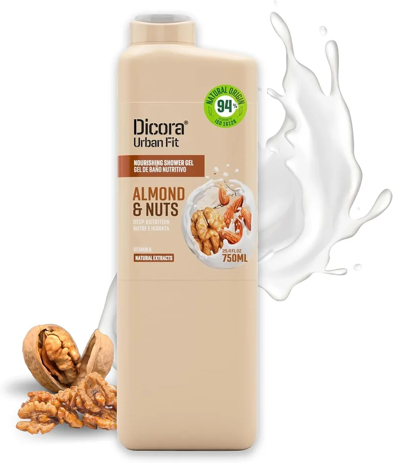 Dicora UrbanFit ▫️ Dicora Urban Fit Gel de Banho com Vitamina B, Amêndoas e Nozes, 750 ml