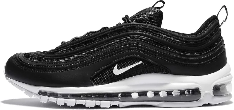NIKE ▫️ Air MAX 97, Sapatilhas de corrida para homem, Preto Preto Branco 001, 36 EU