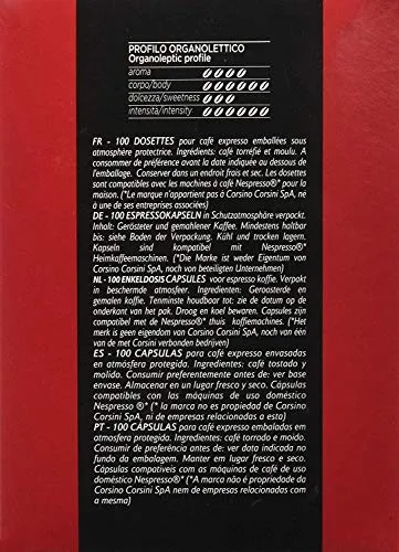 CAFFÈ CORSINI 1950 ▫️ Caffè Corsini - Clássico Italiano. Mistura de café em cápsulas compatíveis com Nespresso, sabor forte e marcante - Embalagem de 100 cápsulas. 5