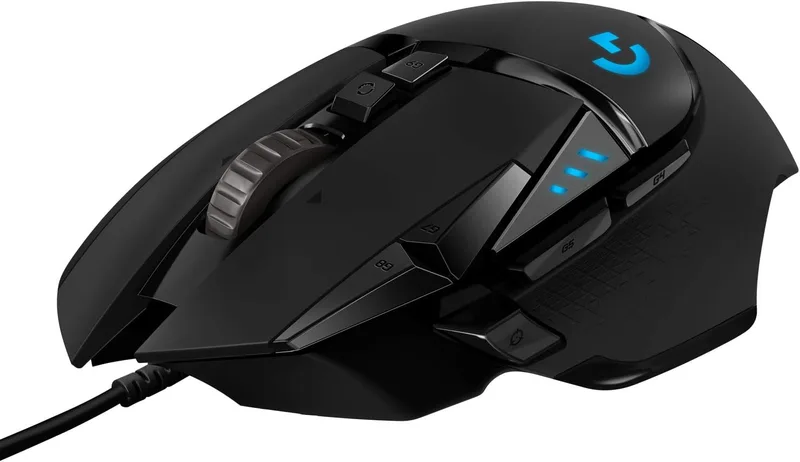 Logitech G ▫️ Rato para jogos com fio G502 Hero de alto desempenho | Sensor HERO 25K, 25 600 DPI, RGB, peso personalizável, 11 botões programáveis, memória integrada, PC/Mac - Preto