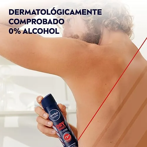 NIVEA MEN ▫️ Dry Impact - Desodorizante antitranspirante para homem em spray - 72 horas de proteção fiável contra o suor - Sem álcool - Com 2 ingredientes ativos antibacterianos - Para todos os tipos de pele - Embalagem de 6 x 200 ml 3