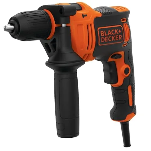 Black+Decker ▫️ 710 W, berbequim de percussão com fio de alto rendimento, 0-2800 RPM, com 4 brocas e caixa de acessórios, BEH710K-QS 2
