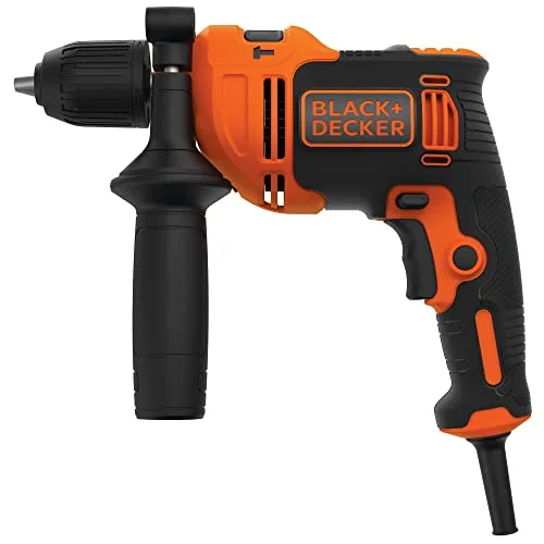 Black+Decker ▫️ 710 W, berbequim de percussão com fio de alto rendimento, 0-2800 RPM, com 4 brocas e caixa de acessórios, BEH710K-QS 3