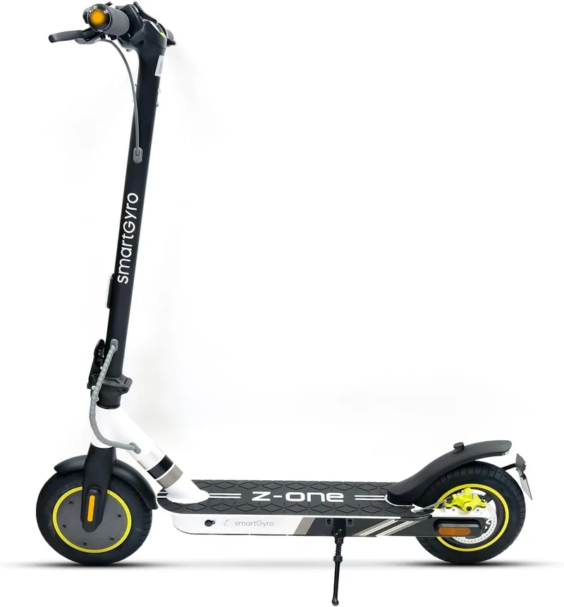 SMARTGYRO ▫️ Z-One 2 Gray Certificado - Patinete elétrico certificado de 36 V e 400 W, bateria de 8 Ah, até 30 km, rodas pneumáticas de 10", travagem tripla, aplicação Smart Core, certificado pela DGT, segunda geração