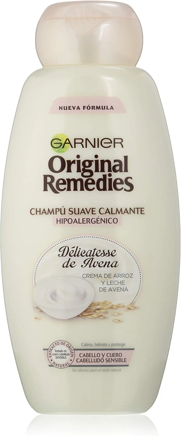 Garnier ▫️ Original Remedies Champô Aveia Delicatesse Couro Cabeludo Sensível, 600 ml