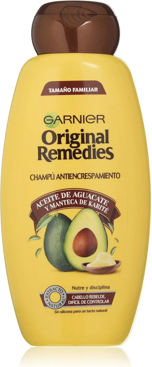 Garnier ▫️ Original Remedies - Champô Óleo de Abacate e Manteiga de Karité para Cabelos Encrespados e Irritados - 600ml