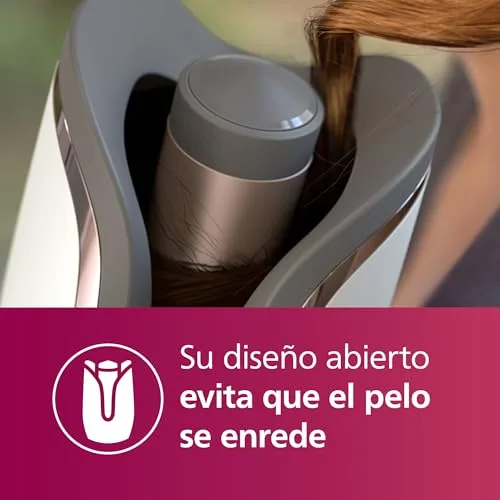 PHILIPS ▫️ Modelador de Cabelo Automático, com tecnologia Moisture Protect, iões, placas cerâmicas com queratina, 27 opções de ondulação, BHB878/00, Branco 6