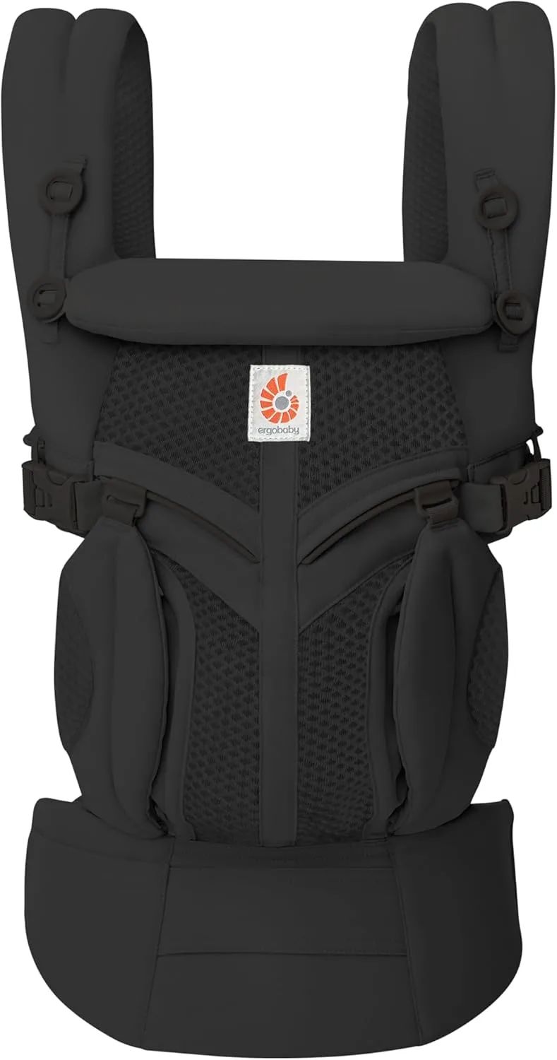 Ergobaby ▫️ Saco de Bebé Omni Classic para a faixa etária dos 0 aos 48 meses | Saco de Bebé com 4 posições e tecido de malha com apoio ergonómico - de 3,2 a 20,04 kg, Onyx Black