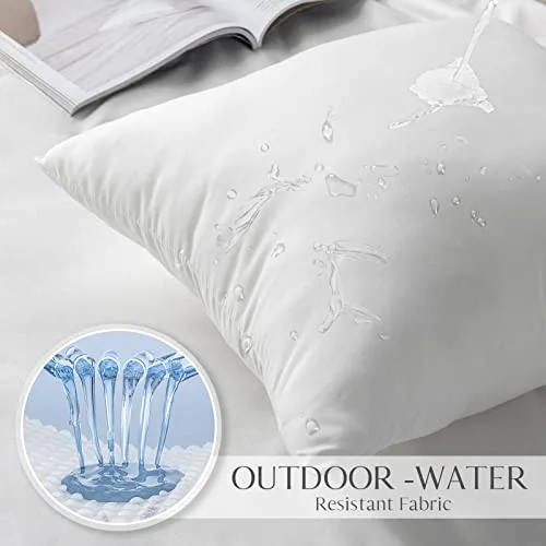 Ashler Home Deco ▫️ Ashler - Conjunto de 4 enchimentos para almofadas de exterior, 18 x 18 polegadas, fabricados nos Estados Unidos, almofadas decorativas de Natal, enchimentos hipoalergénicos 4