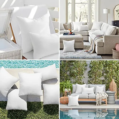 Ashler Home Deco ▫️ Ashler - Conjunto de 4 enchimentos para almofadas de exterior, 18 x 18 polegadas, fabricados nos Estados Unidos, almofadas decorativas de Natal, enchimentos hipoalergénicos 6
