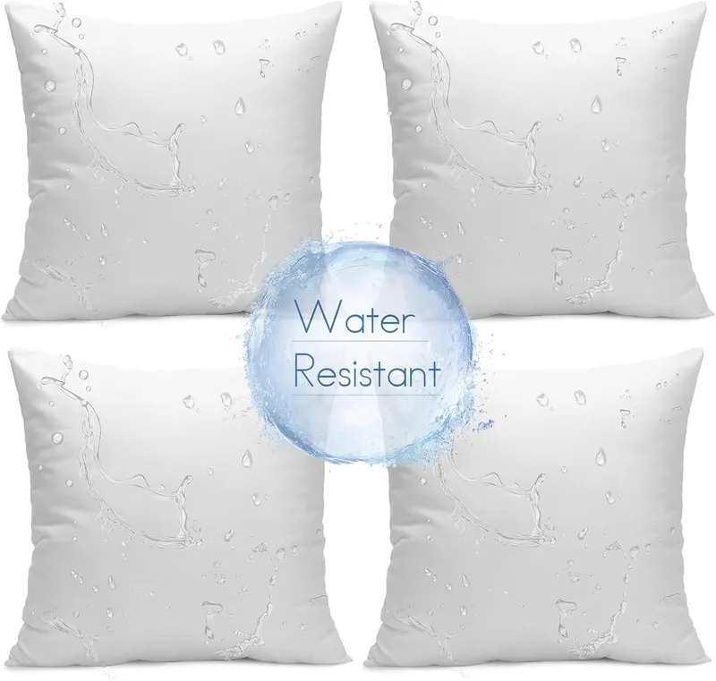 Ashler Home Deco ▫️ Ashler - Conjunto de 4 enchimentos para almofadas de exterior, 18 x 18 polegadas, fabricados nos Estados Unidos, almofadas decorativas de Natal, enchimentos hipoalergénicos
